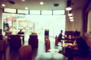 Abstract blur coffee shop cafe interior photo