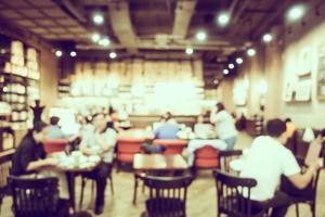 Abstract blur coffee shop interior photo