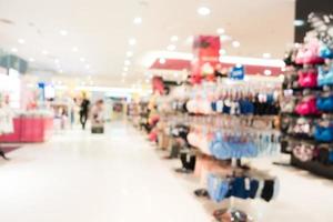 Abstract blur and defocused shopping mall photo