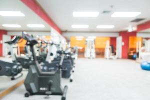 Abstract blur gym and fitness room interior photo