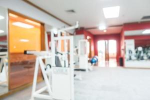 Abstract blur gym and fitness room interior photo