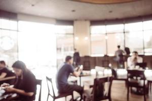 Abstract blur coffee shop and restaurant interior photo