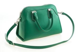 hermoso bolso verde de moda de lujo y elegancia. foto