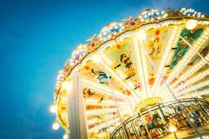 Carousel horse in the park photo