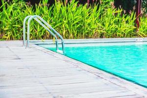 Stair around outdoor pool photo