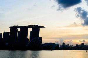 horizonte de la ciudad de singapur foto