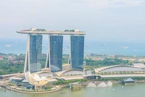 horizonte del paisaje urbano de singapur foto