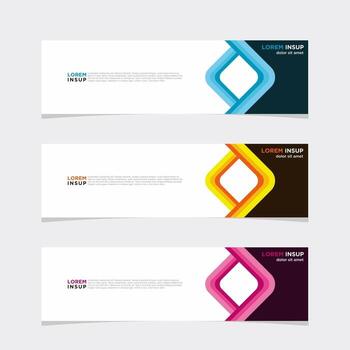 Modern vector banner web background abstract design template