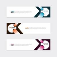 Modern vector banner web background abstract design template