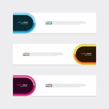 Modern vector banner web background abstract design template