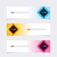 Modern vector banner web background abstract design template