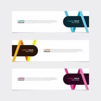 Modern vector banner web background abstract design template