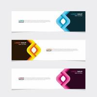 Modern vector banner web background abstract design template