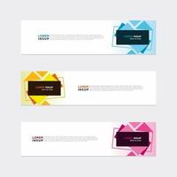 Modern vector banner web background abstract design template