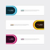 Modern vector banner web background abstract design template