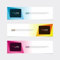 Modern vector banner web background abstract design template