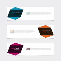 Modern vector banner web background abstract design template