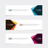 Modern vector banner web background abstract design template