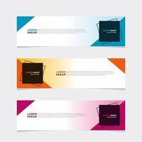 Modern vector banner web background abstract design template