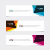 Modern vector banner web background abstract design template