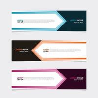 Modern vector banner web background abstract design template