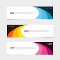 Modern vector banner web background abstract design template