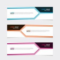 Modern vector banner web background abstract design template