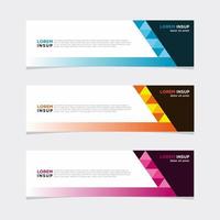 Modern vector banner web background abstract design template