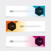 Modern vector banner web background abstract design template