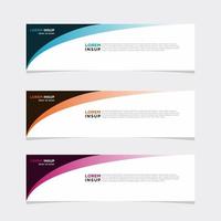 Modern vector banner web background abstract design template