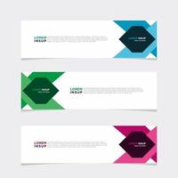 Modern vector banner web background abstract design template