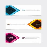 Modern vector banner web background abstract design template