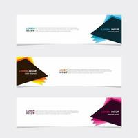 Modern vector banner web background abstract design template