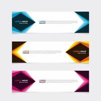 Modern vector banner web background abstract design template