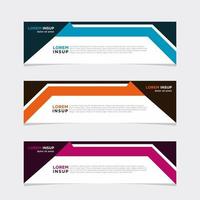 Modern vector banner web background abstract design template