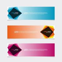 Modern vector banner web background abstract design template