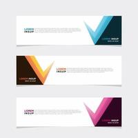 Modern vector banner web background abstract design template