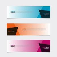 Modern vector banner web background abstract design template