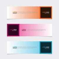 Modern vector banner web background abstract design template