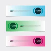 Modern vector banner web background abstract design template