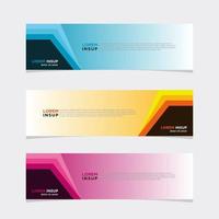 Modern vector banner web background abstract design template