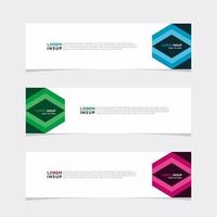 Modern vector banner web background abstract design template