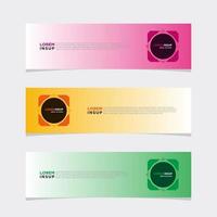 Modern vector banner web background abstract design template