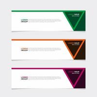 Modern vector banner web background abstract design template