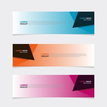 Modern vector banner web background abstract design template