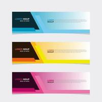 Modern vector banner web background abstract design template