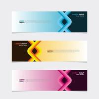 Modern vector banner web background abstract design template