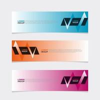 Modern vector banner web background abstract design template