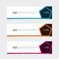 Modern vector banner web background abstract design template