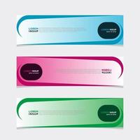 Modern vector banner web background abstract design template